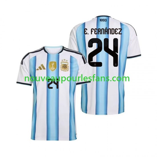 Maillot Argentine Enzo Fernandez 24 Homme Tenue Domicile Coupe du Monde 2026 Manche Courte