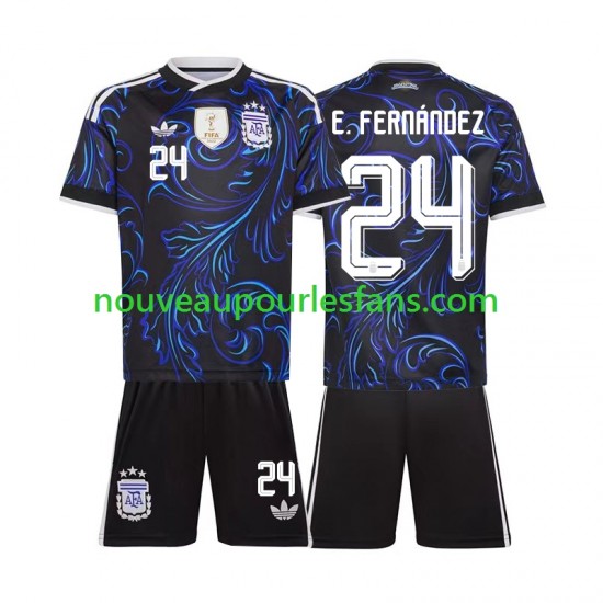 Maillot Argentine Enzo Fernandez 24 Enfant Tenue Extérieur Coupe du Monde 2026 Manche Courte