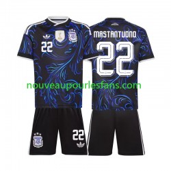 Maillot Argentine Franco Mastantuono 22 Enfant Tenue Extérieur Coupe du Monde 2026 Manche Courte