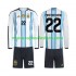 Maillot Argentine Franco Mastantuono 22 Enfant Tenue Domicile Coupe du Monde 2026 Manche Longue