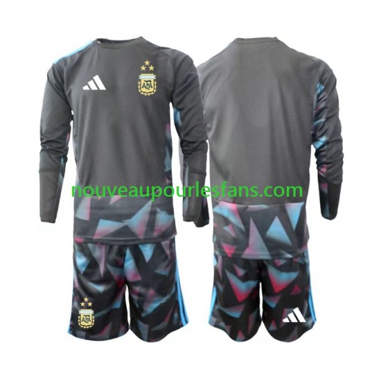 Maillot Argentine Gardien Enfant Tenue Domicile Coupe du Monde 2026 Manche Longue
