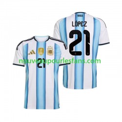Maillot Argentine Jose Manuel Lopez 21 Homme Tenue Domicile Coupe du Monde 2026 Manche Courte
