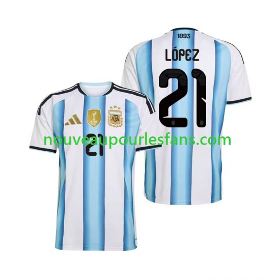 Maillot Argentine Jose Manuel Lopez 21 Homme Tenue Domicile Coupe du Monde 2026 Manche Courte