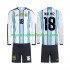 Maillot Argentine Nico Paz 18 Enfant Tenue Domicile Coupe du Monde 2026 Manche Longue