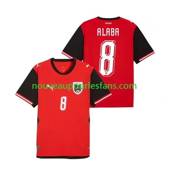 Maillot Autriche David Alaba 8 Homme Tenue Domicile Coupe du Monde 2026 Manche Courte