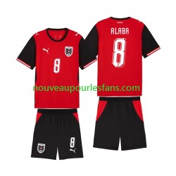 Maillot Autriche David Alaba 8 Enfant Tenue Domicile Coupe du Monde 2026 Manche Courte