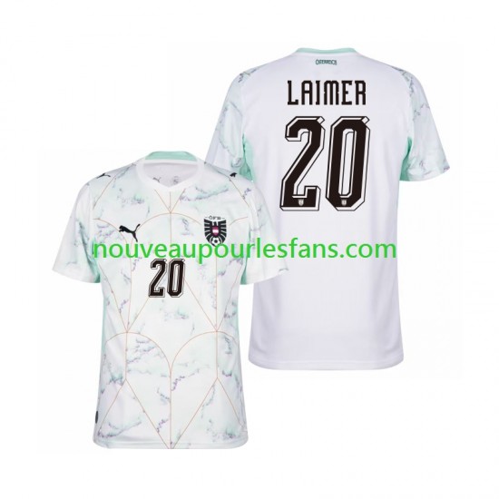 Maillot Autriche Konrad Laimer 20 Homme Tenue Extérieur Coupe du Monde 2026 Manche Courte