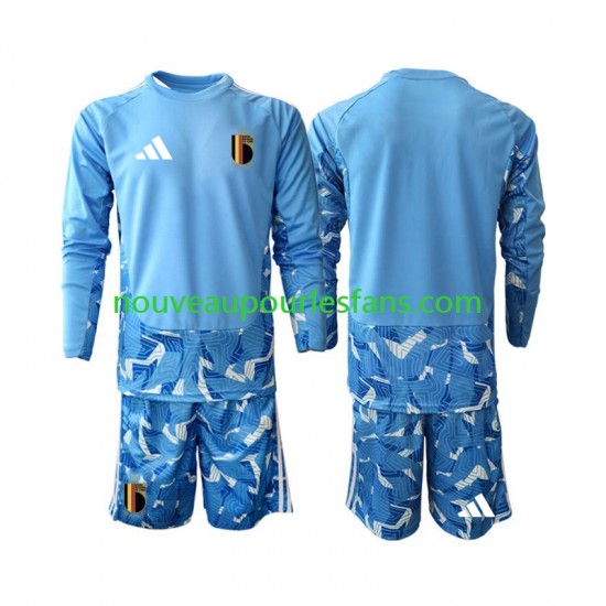 Maillot Belgique Gardien Enfant Tenue Domicile Coupe du Monde 2026 Manche Longue