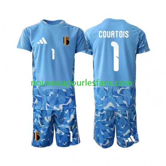 Maillot Belgique Thibaut Courtois 1 Gardien Enfant Tenue Domicile Coupe du Monde 2026 Manche Courte
