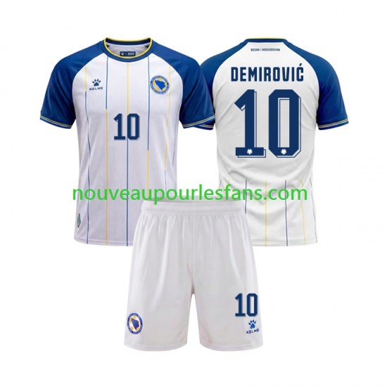 Maillot Bosnie-Herzégovine Ermedin Demirovic 10 Enfant Tenue Extérieur Coupe du Monde 2026 Manche Courte