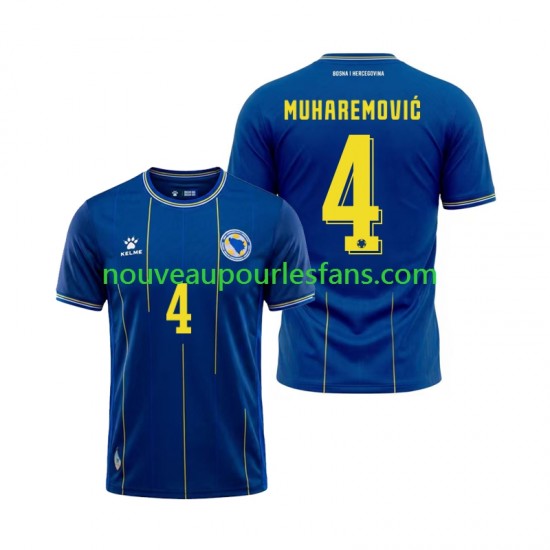 Maillot Bosnie-Herzégovine Tarik Muharemovic 4 Homme Tenue Domicile Coupe du Monde 2026 Manche Courte