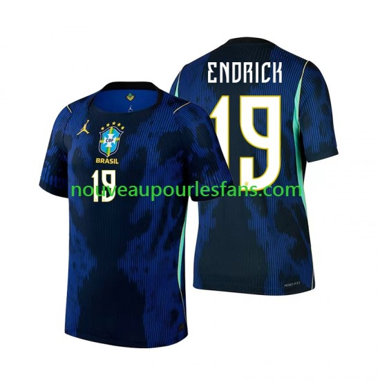 Maillot Brésil Endrick 19 Homme Tenue Extérieur Coupe du Monde 2026 Manche Courte