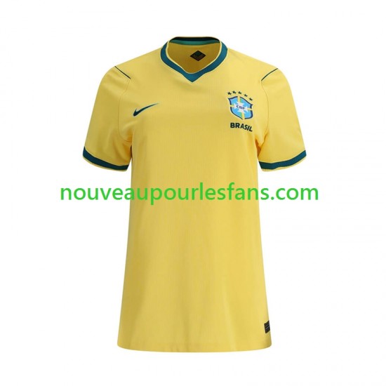 Maillot Brésil Femme Tenue Domicile Coupe du Monde 2026 Manche Courte
