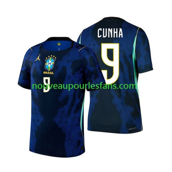 Maillot Brésil Matheus Cunha 9 Homme Tenue Extérieur Coupe du Monde 2026 Manche Courte