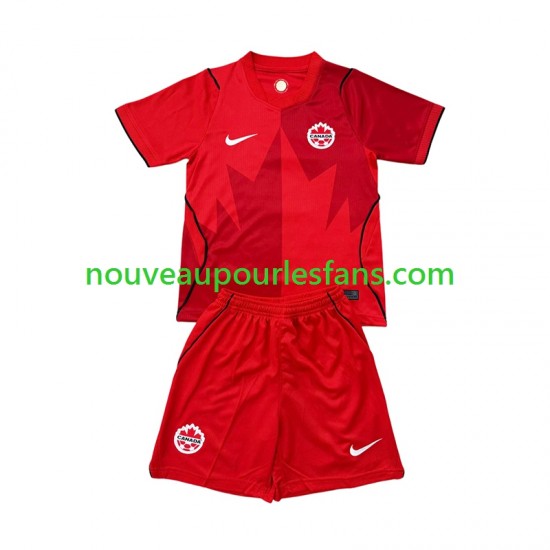 Maillot Canada Enfant Tenue Domicile Coupe du Monde 2026 Manche Courte