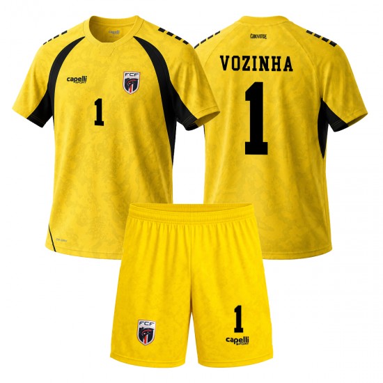 Maillot Cape Verde Vozinha 1 Enfant Tenue Extérieur Coupe du Monde 2026 Manche Courte