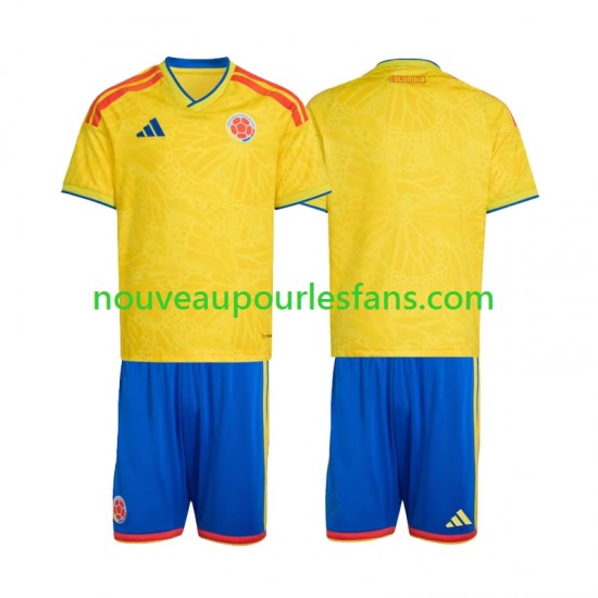 Maillot Colombie Enfant Tenue Domicile Coupe du Monde 2026 Manche Courte