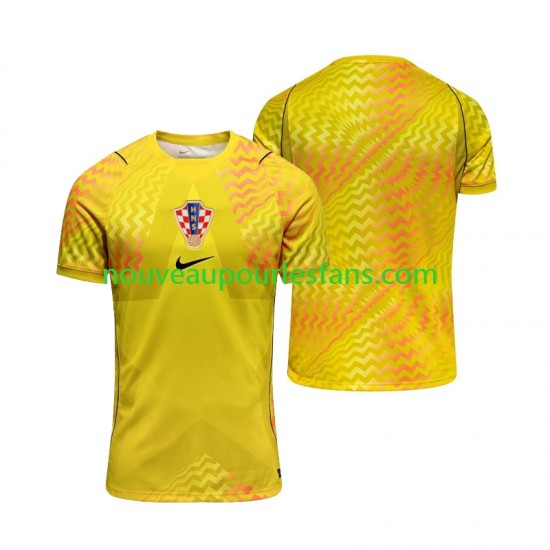 Maillot Croatie Gardien Homme Tenue Domicile Coupe du Monde 2026 Manche Courte