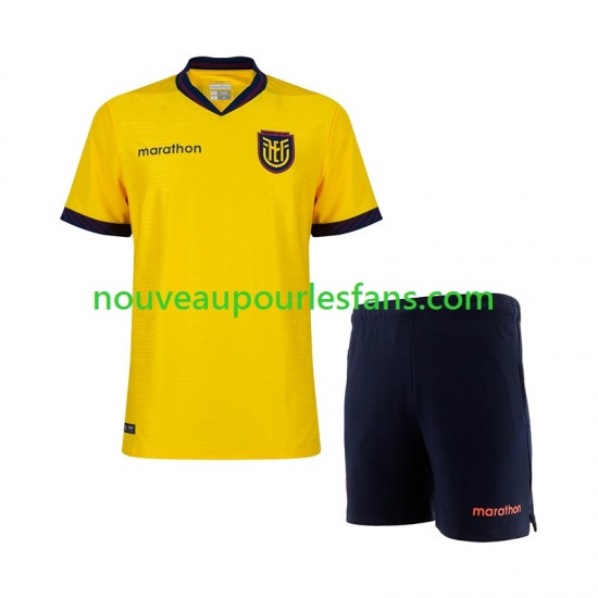 Maillot Ecuador Enfant Tenue Domicile Coupe du Monde 2026 Manche Courte