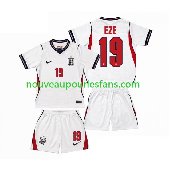 Maillot Angleterre Eberechi Eze 19 Enfant Tenue Domicile Coupe du Monde 2026 Manche Courte