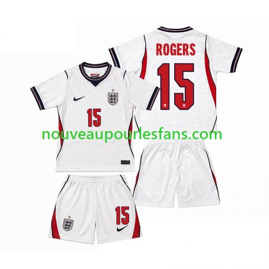 Maillot Angleterre Morgan Rogers 15 Enfant Tenue Domicile Coupe du Monde 2026 Manche Courte