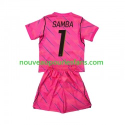 Maillot France Brice Samba 1 Gardien Enfant Tenue Extérieur Coupe du Monde 2026 Manche Courte
