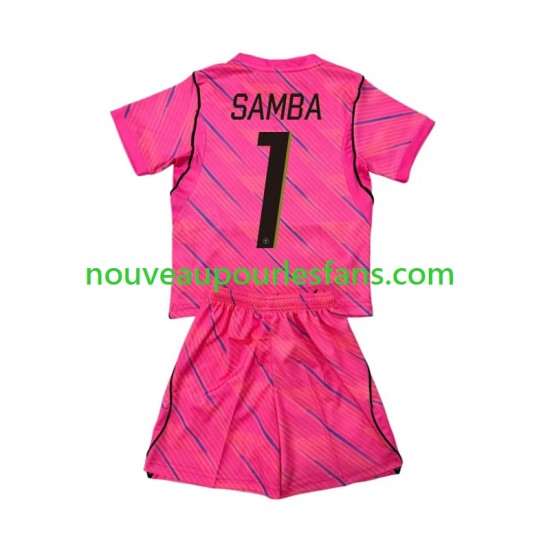 Maillot France Brice Samba 1 Gardien Enfant Tenue Extérieur Coupe du Monde 2026 Manche Courte