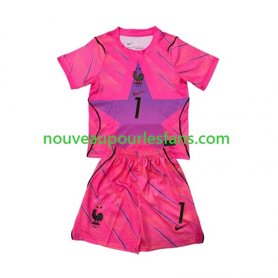 Maillot France Brice Samba 1 Gardien Enfant Tenue Extérieur Coupe du Monde 2026 Manche Courte