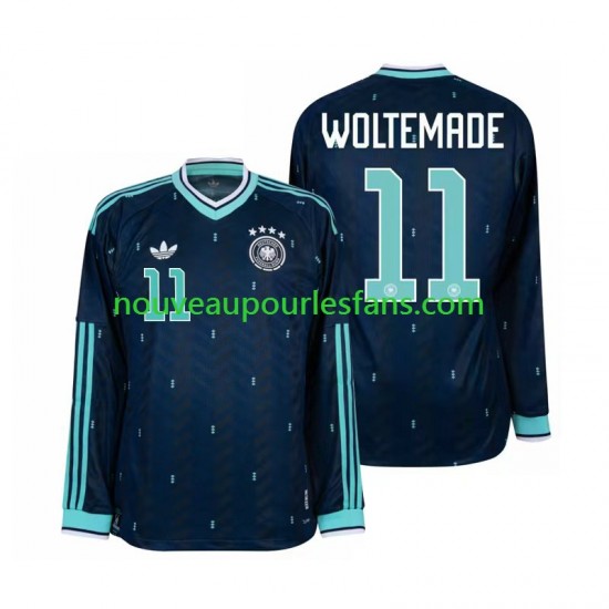 Maillot Allemagne Nick Woltemade 11 Homme Tenue Extérieur Coupe du Monde 2026 Manche Longue