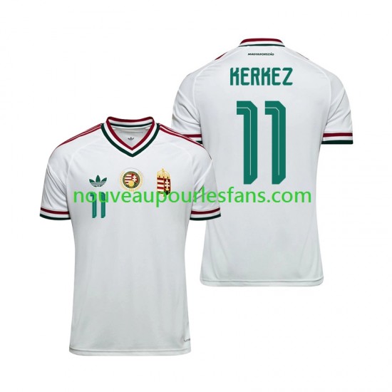 Maillot Hongrie Milos Kerkez 11 Homme Tenue Extérieur Coupe du Monde 2026 Manche Courte