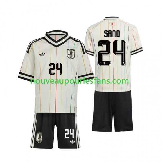 Maillot Japon Kaishu Sano 24 Enfant Tenue Extérieur Coupe du Monde 2026 Manche Courte