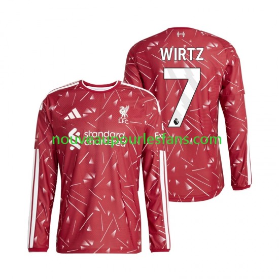 Maillot Liverpool Florian Wirtz 7 Homme Tenue Domicile 2026-2027 Manche Longue