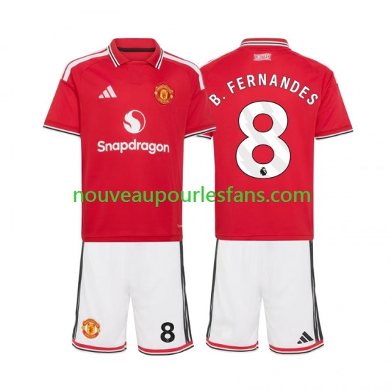 Maillot Manchester United Bruno Fernandes 8 Enfant Tenue Domicile 2026-2027 Manche Courte