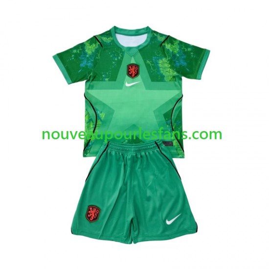 Maillot Pays-Bas Gardien Enfant Tenue 3ème Coupe du Monde 2026 Manche Courte