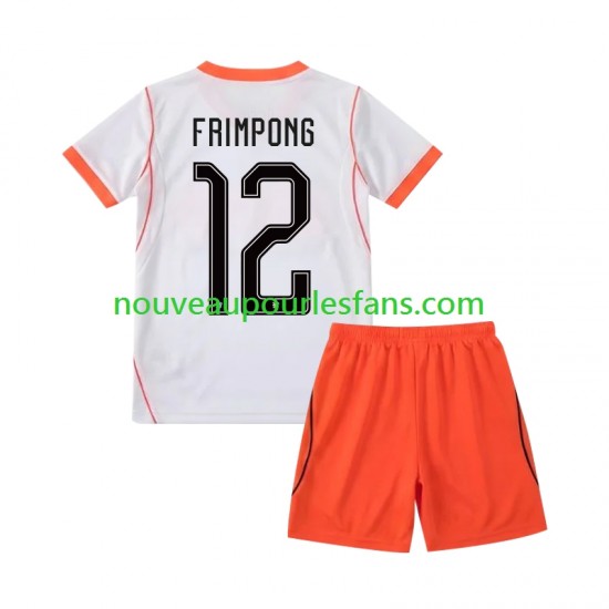 Maillot Pays-Bas Jeremie Frimpong 12 Enfant Tenue Extérieur Coupe du Monde 2026 Manche Courte
