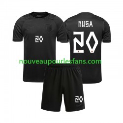 Maillot Norvège Antonio NUSA 20 Enfant Tenue Extérieur Coupe du Monde 2026 Manche Courte