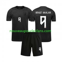 Maillot Norvège Braut Haaland 9 Enfant Tenue Extérieur Coupe du Monde 2026 Manche Courte