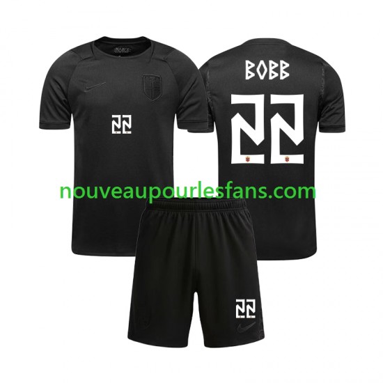 Maillot Norvège Oscar Bobb 22 Enfant Tenue Extérieur Coupe du Monde 2026 Manche Courte