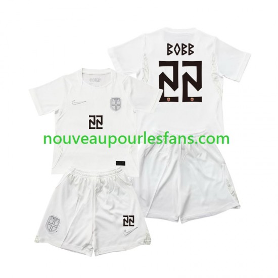 Maillot Norvège Oscar Bobb 22 Enfant Tenue 3ème Coupe du Monde 2026 Manche Courte
