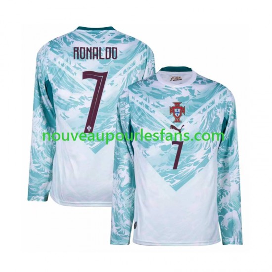 Maillot Portugal Cristiano Ronaldo 7 Homme Tenue Extérieur Coupe du Monde 2026 Manche Longue