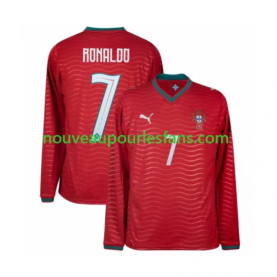 Maillot Portugal Cristiano Ronaldo 7 Homme Tenue Domicile Coupe du Monde 2026 Manche Longue
