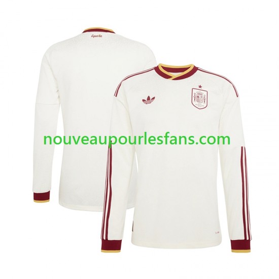 Maillot Espagne Homme Tenue Extérieur Coupe du Monde 2026 Manche Longue