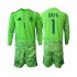 Maillot Espagne David Raya 1 6th Green color Gardien Enfant Coupe du Monde 2026 Manche Longue