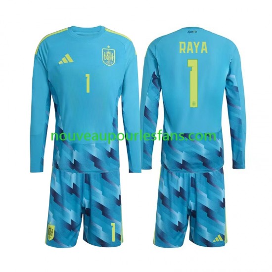 Maillot Espagne David Raya 1 Gardien Enfant Tenue Domicile Coupe du Monde 2026 Manche Longue