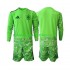 Maillot Espagne 6th Green color Gardien Enfant Coupe du Monde 2026 Manche Longue