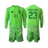 Maillot Espagne Unai Simon 23 6th Green color Gardien Enfant Coupe du Monde 2026 Manche Longue