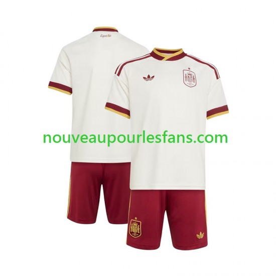 Maillot Espagne Enfant Tenue Extérieur Coupe du Monde 2026 Manche Courte
