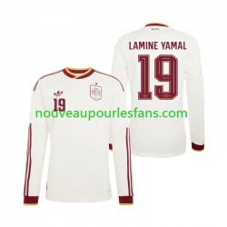 Maillot Espagne Lamine Yamal 19 Homme Tenue Extérieur Coupe du Monde 2026 Manche Longue