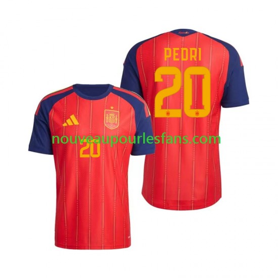 Maillot Espagne Pedri 20 Homme Tenue Domicile Coupe du Monde 2026 Manche Courte