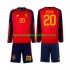 Maillot Espagne Pedri 20 Enfant Tenue Domicile Coupe du Monde 2026 Manche Longue